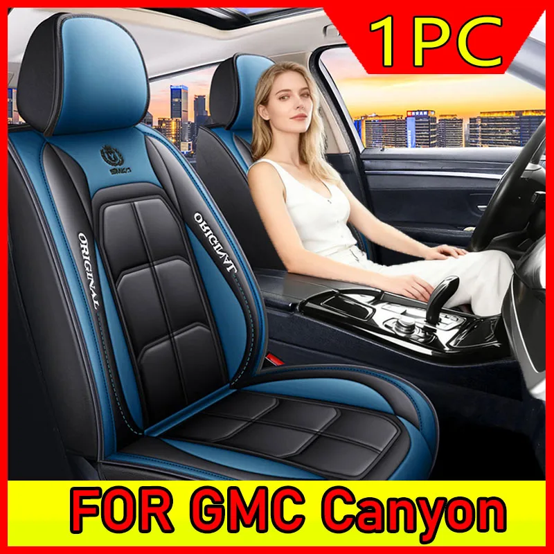 

Чехол на автомобильное сиденье GMC Canyon, универсальный чехол из искусственной кожи, водонепроницаемые и износостойкие, передние мускулистые чехлы на сиденья, 1 шт.