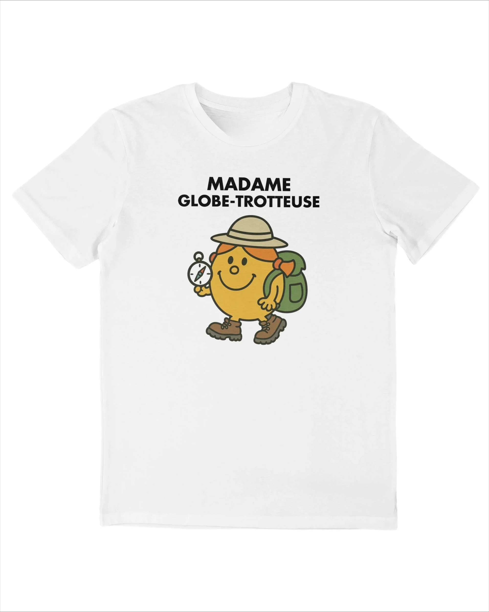 

Madame Globe-Trotteuse Aventure & Style Graphic Print Summer Luxury Brand Cotton Men's and Women's T-Shirts Street Fashion