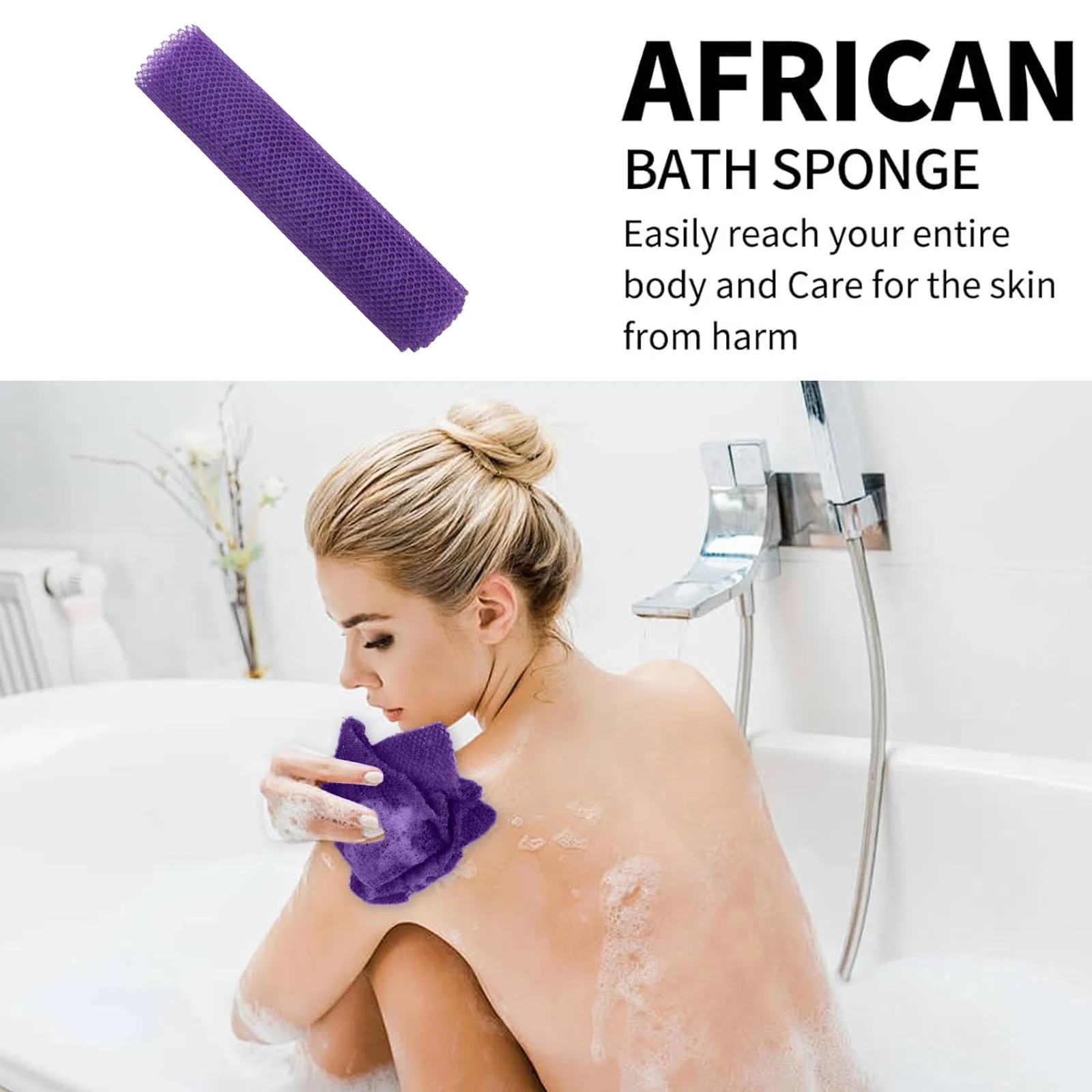 Premium African Net Sponge Long Net Bath Sponges For Exfoliating Shower Body Scrubber Back Scrubber Skin Cloth Bath Towels