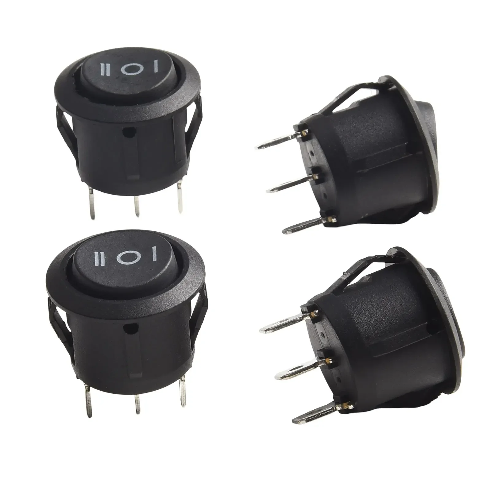10A 125V Rocker Switch 3 Pin Rocker Switch Quick Connect Terminals Round Toggle Switch Versatile Usage Easy Panel Mount