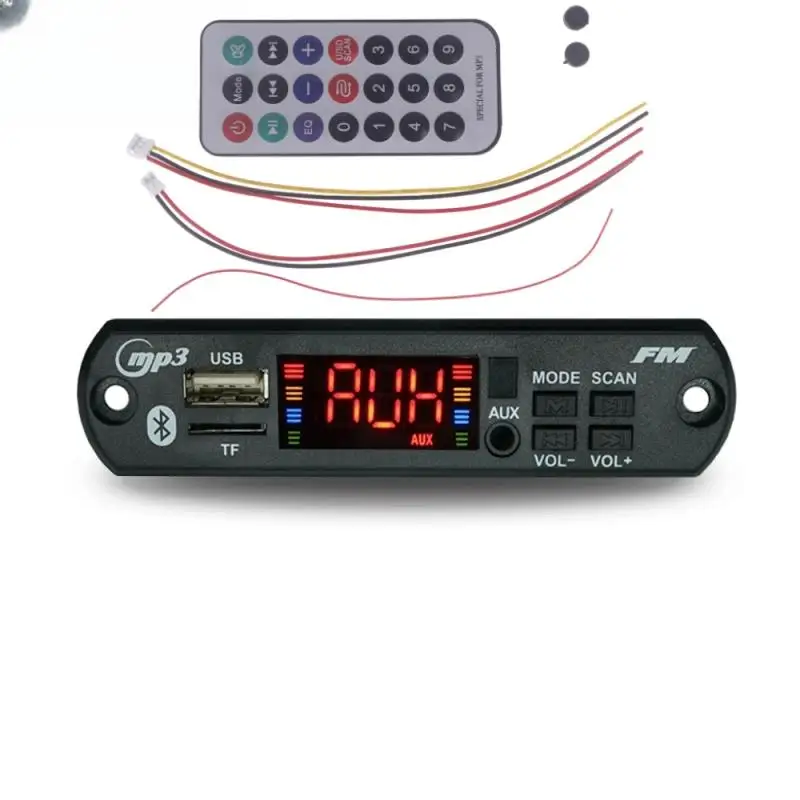 1 مجموعة 12 فولت USB TF راديو الموسيقى اللاسلكية سيارة مشغل MP3 مع جهاز التحكم عن بعد Bluetooth5.0 Mini MP3 WMA وحدة الصوت فك مجلس #2
