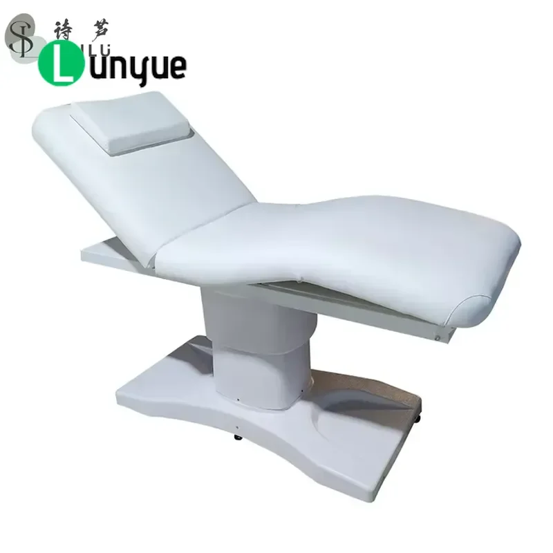 Modern Single Column Electric Massage Bed Adjustable Angle for Beauty Hotel Spa Furniture Comfortable Durable Design