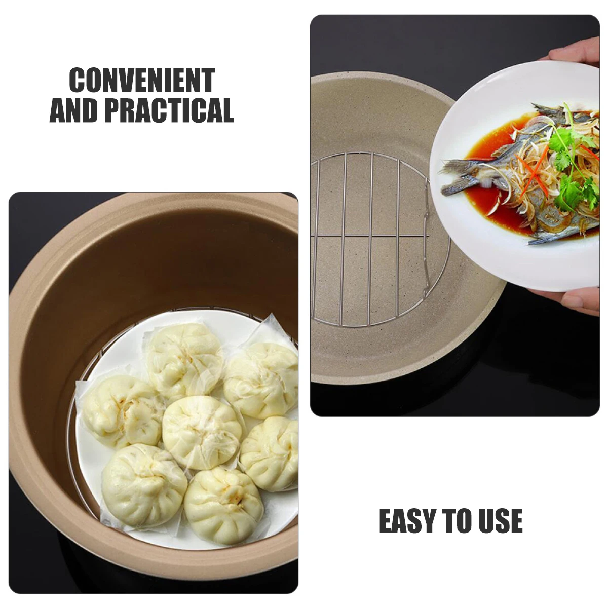 

3Pcs Rustless Stainless Steel Anti-Scald Steamer Racks Heat Resistant Thickened Home Kitchen Supplies Steam Rack