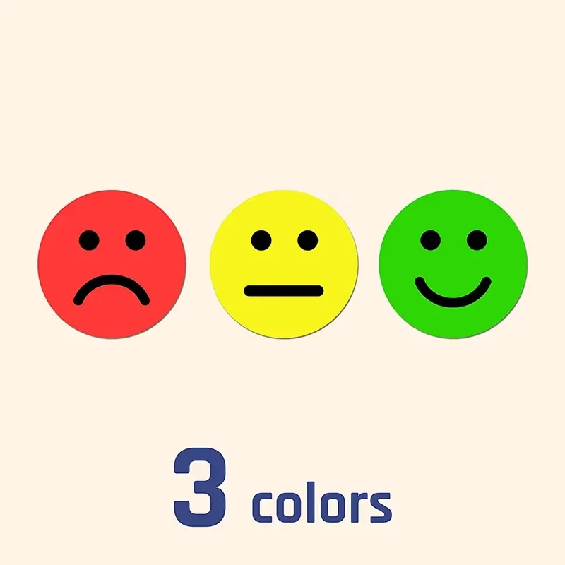 Happy Sad Smiling Face Stickers Behavior Reward Labels Classroom Teacher School Management Supplies 120-1200pcs 2.5cm Round