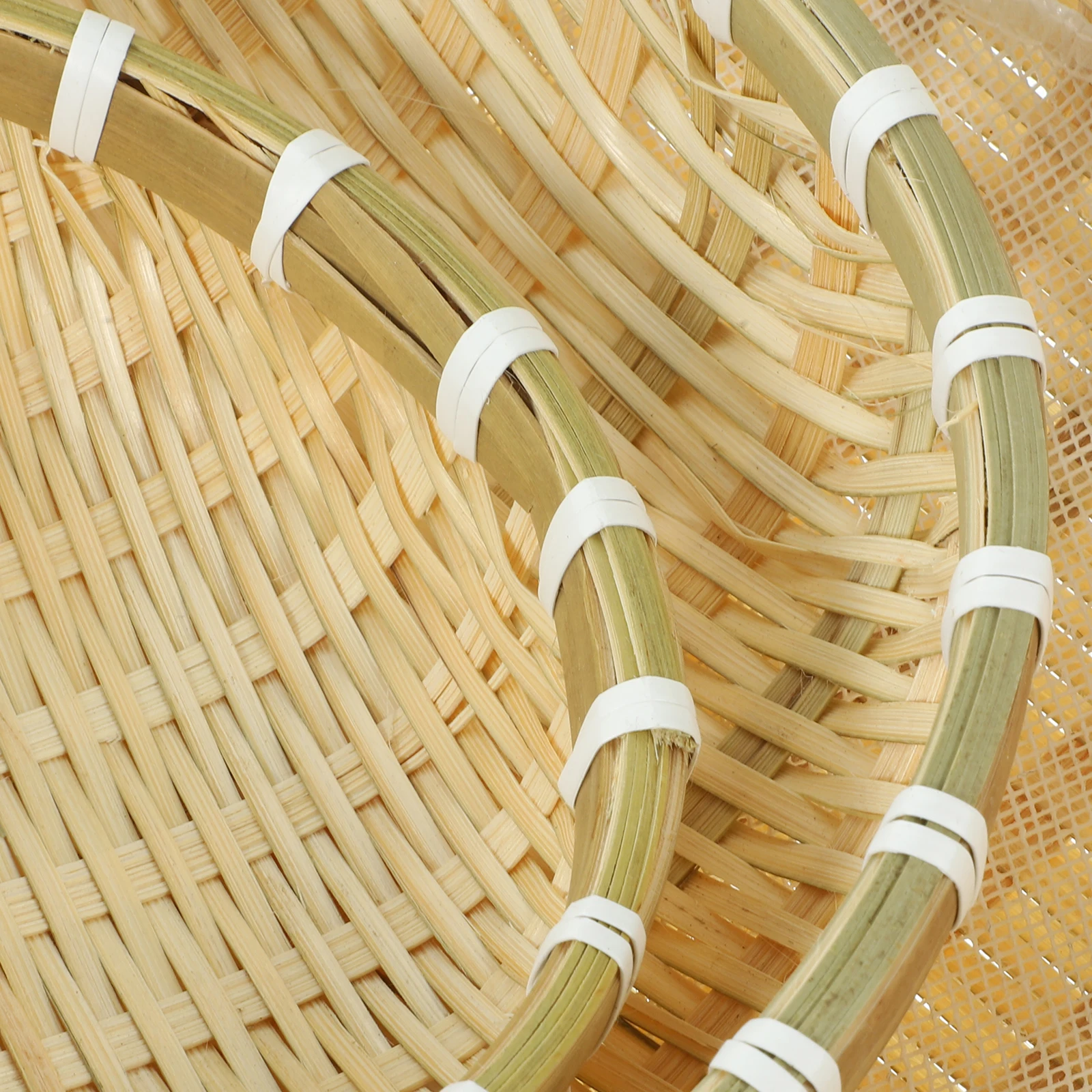 

3pcs Bamboo Woven Basket Fruit Basket Storage Container Handmade Crafts Home Decoration Gift Set Khaki