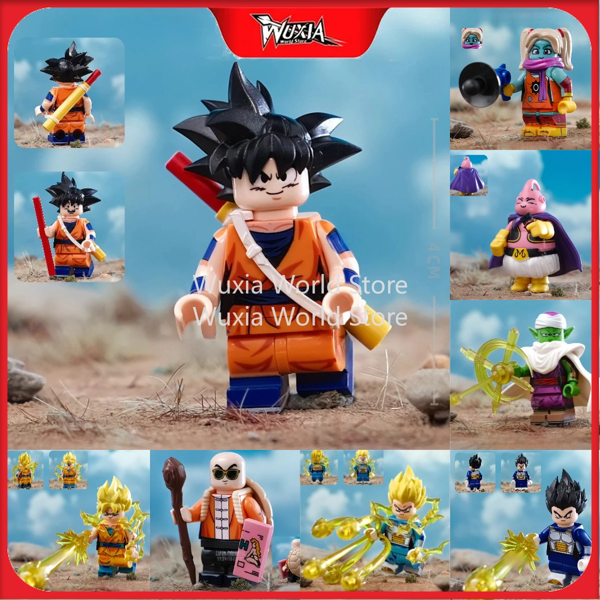 

Новые фигурки Dragon Ball Super Saiyan Vegeta, аниме-фигурки Majin Buu, конструктор, мини-фигурки, игрушки для сборки, украшения, подарки