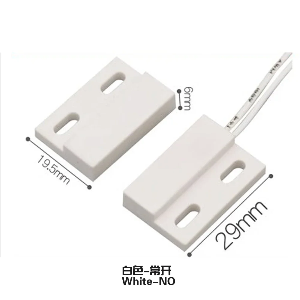 20Pcs/Bag Wire Magnetic Door Open Detector Window Dry Contact Sensor NC/NO Optional Multi Color Surface Mount Limit Switch