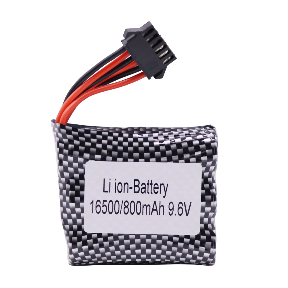 Batteria agli ioni di litio da 9.6V 800mah per 9115 9116 S911 S912 RC auto camion ricambio aggiornamento batteria ricaricabile 9.6V per auto