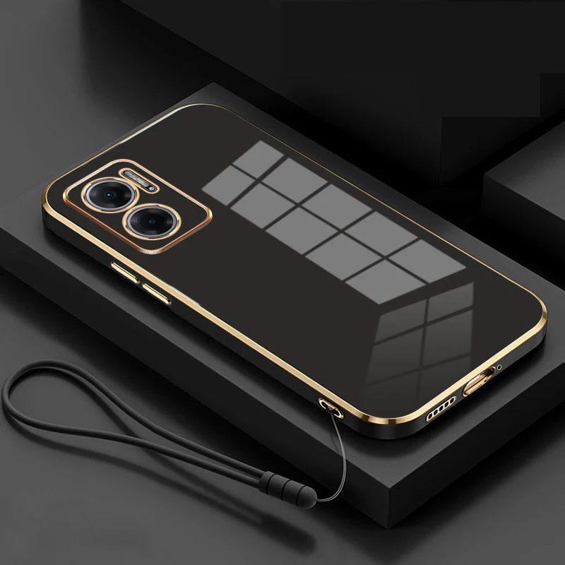 For Xiaomi Redmi 10 Prime + 5G Case Luxury Square Plating Redmi Note 11E Phone Case ShockProof Silicone Back Cover Fundas