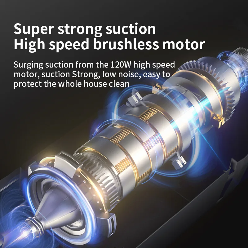مكنسة كهربائية محمولة باليد، لاسلكية منزلية، شفط قوي، تنظيف وإزالة العث، متكاملة متعددة الوظائف