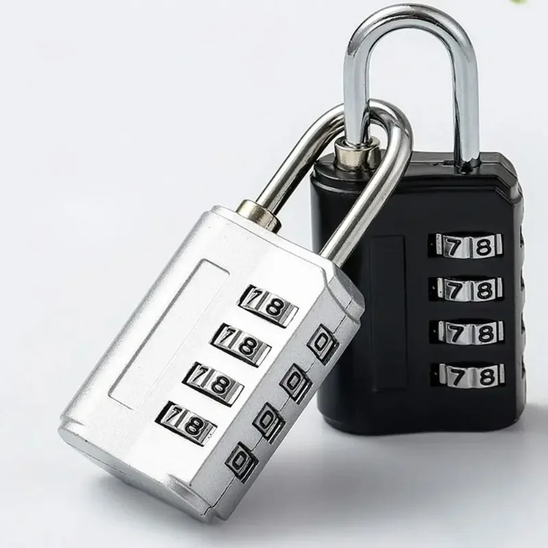 Metal 4-Digit Code Lock Outdoor Waterproof Padlock Suitcase Luggage Code Lock Home Locker Code Padlock Room Security Lock