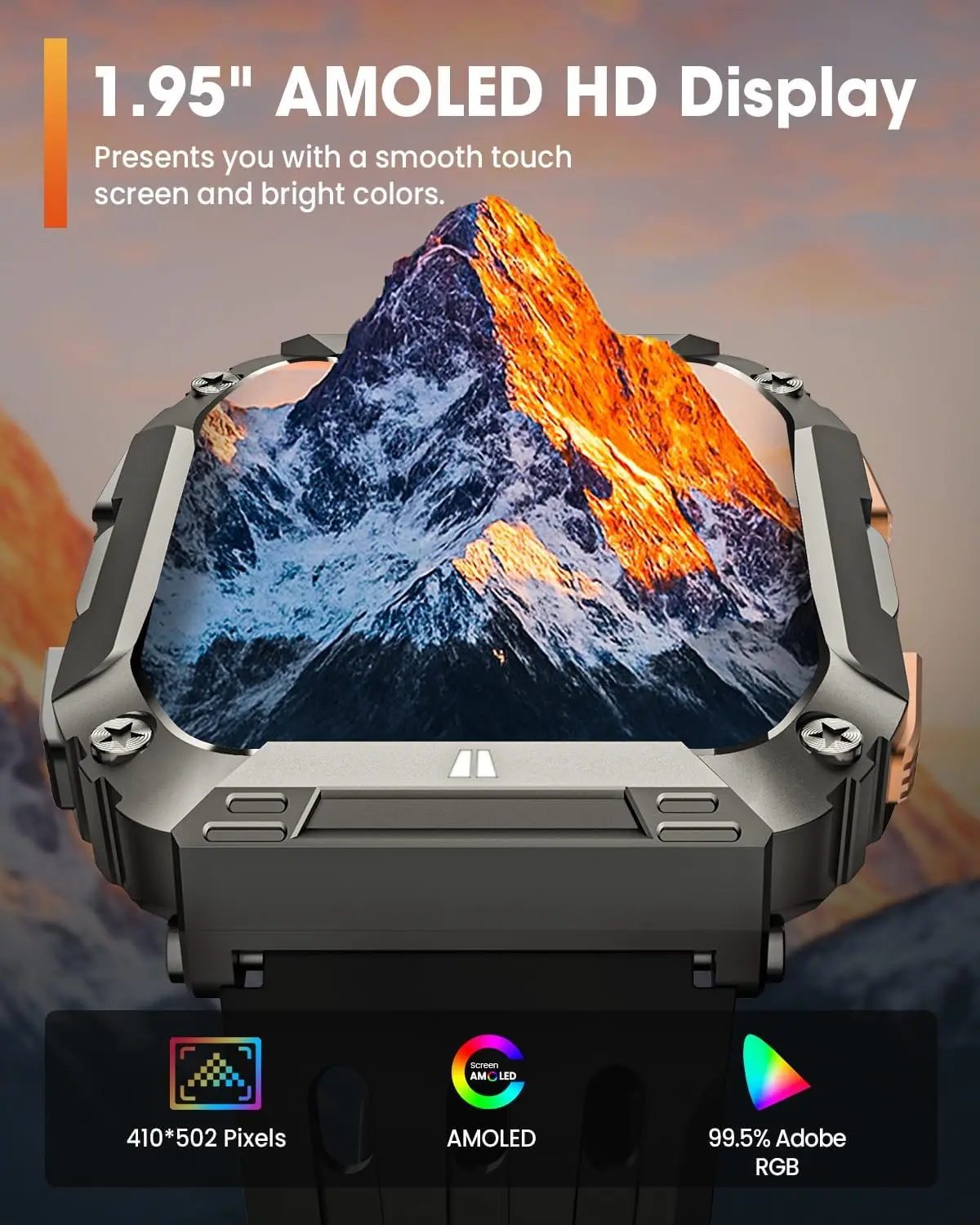 جديد T-Rex3 HD الكبار الرجال ساعة ذكية 2.01 بوصة شاشة كبيرة 1100mAh سوبر بطارية 10ATM مقاوم للماء دعوة سوار رياضي forxiaomi