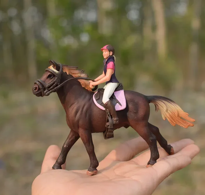 Germany Equestrian Supplies Competition Competitive Jockey Saddle Rider Farm Horse Decoration Model Simulation Toys