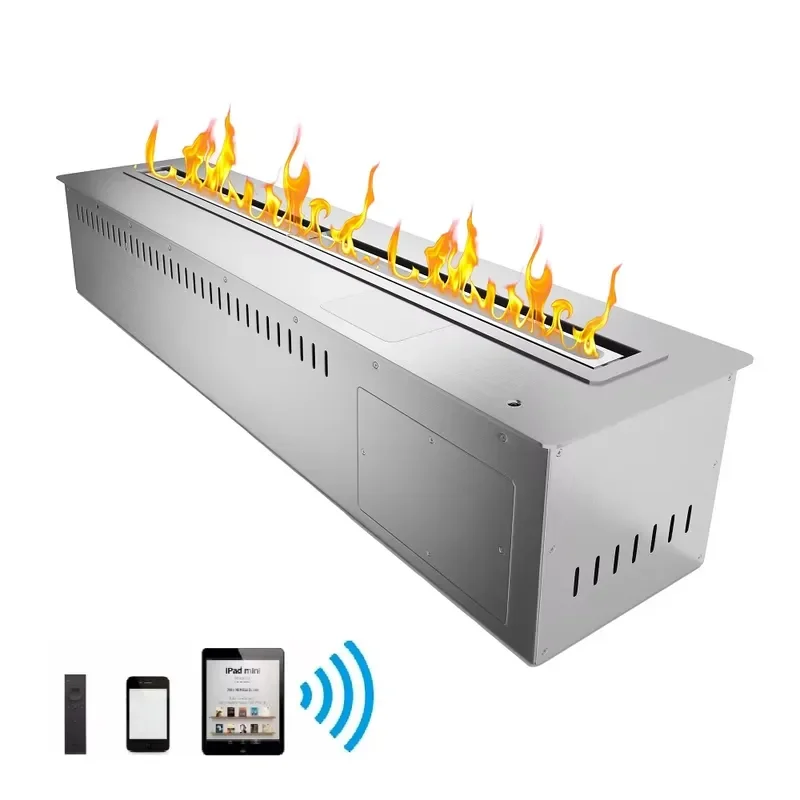 120 c Bio Ethanol Fireplace Reote Wifi Wall ounted entless Indoor Heating odern Decor Liing Roo Hoe Apartent
