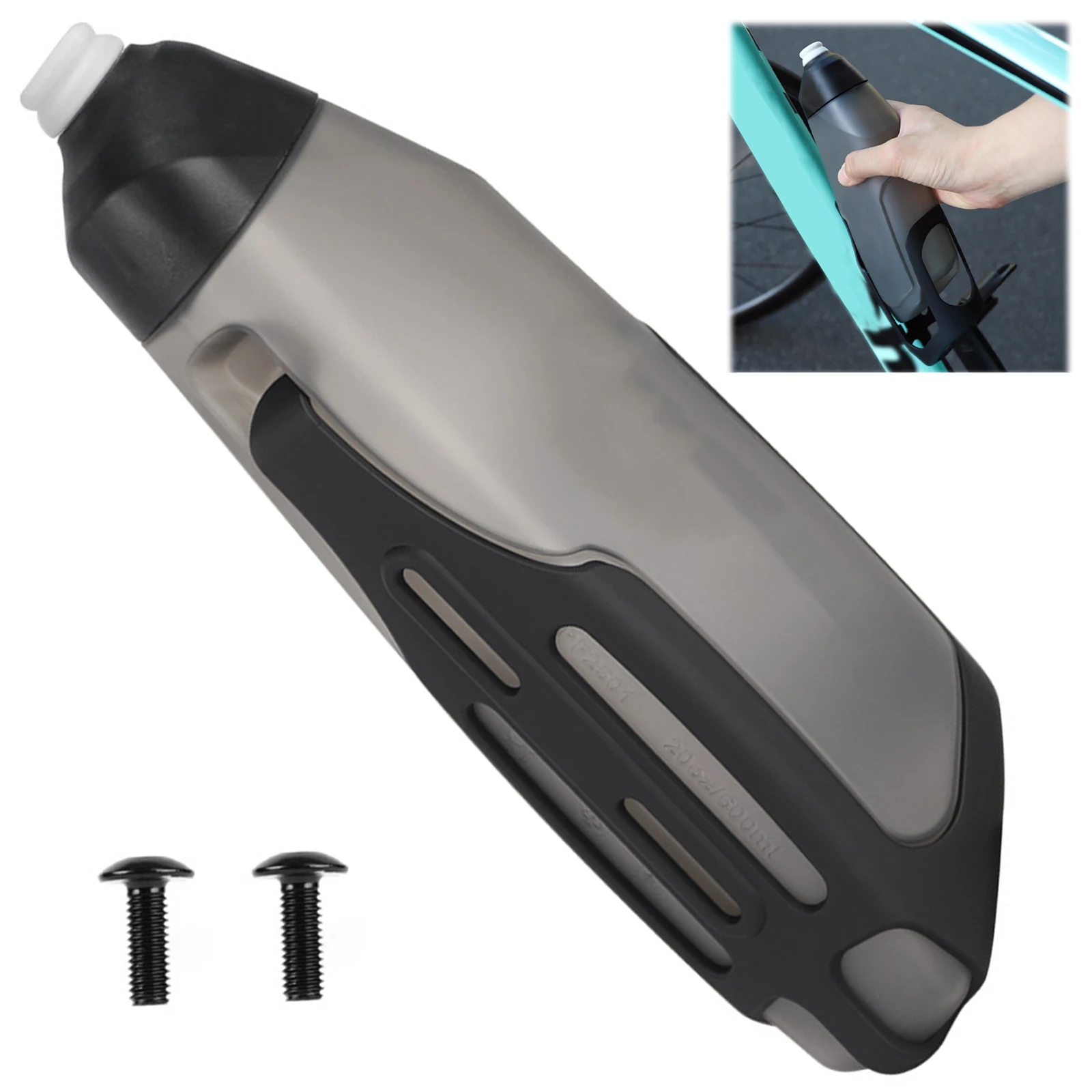 

Bicycle Aerodynamic Water Bottle Bracket Set 600ml MTB Road Bike Frame Down Tube Riding Water Kettle for Outdoor Cycling