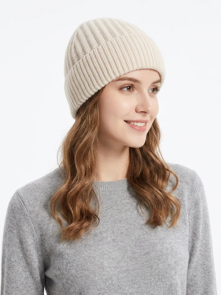 Women's Beanie Luxury Chunky Knit Beanie Hat Winter Wool Cap Skull Hat Fashion Fall Winter New view 6