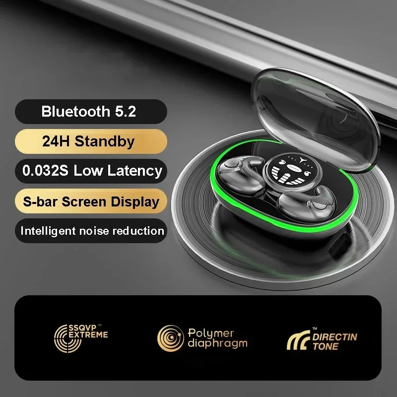 Onzichtbare Slaap Oortelefoon Bluetooth 5.3 Hoofdtelefoon TWS Draadloze Stereo Ruisonderdrukking Oordopjes Gaming Headsets voor XIAOMI iPhone