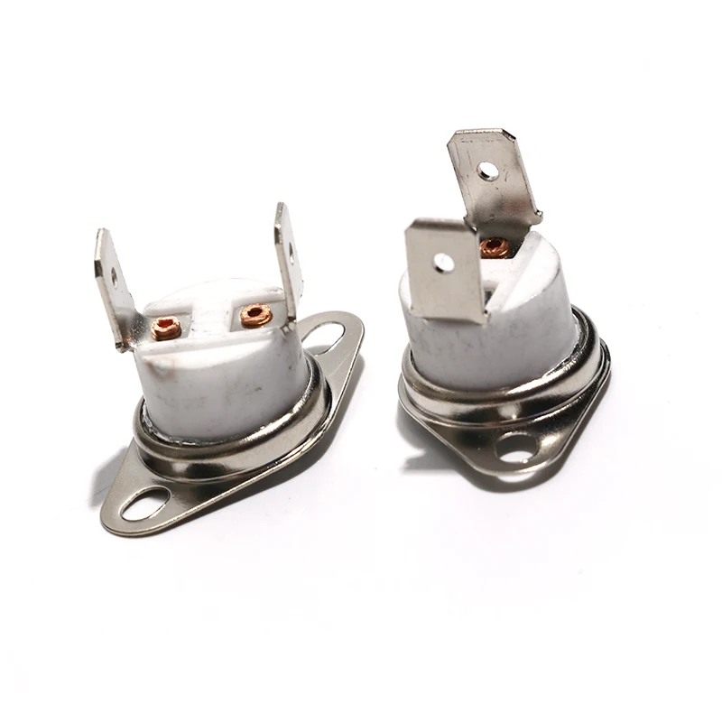 

10 шт. 10A KSD301/KSD302 керамический клубный нож, нормально открытый переключатель контроля температуры, изогнутая ножка, подвижное кольцо 40-250 ℃