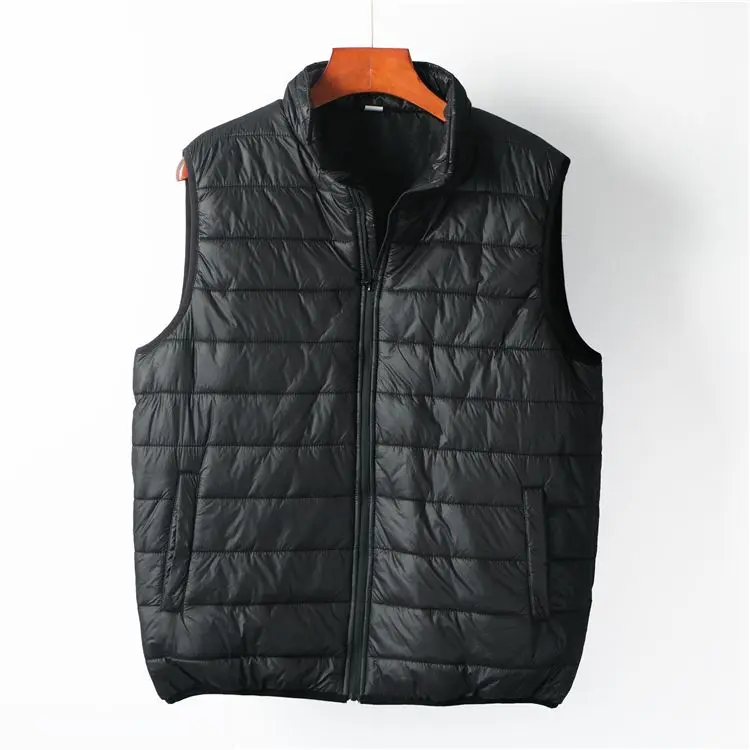 

Мужской повседневный жилет на подкладке, куртка, хлопковое пуховое пальто, стоячая застежка-молния, офисная одежда, зимняя модная молодежная тенденция