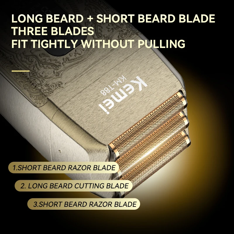 Kemei Rasoio Ricaricabile Macchina Da Uomo Rasoio Elettrico Impermeabile Barbiere Stile Professionale Artigianale Taglio Dei Capelli Barba Trimmer T88