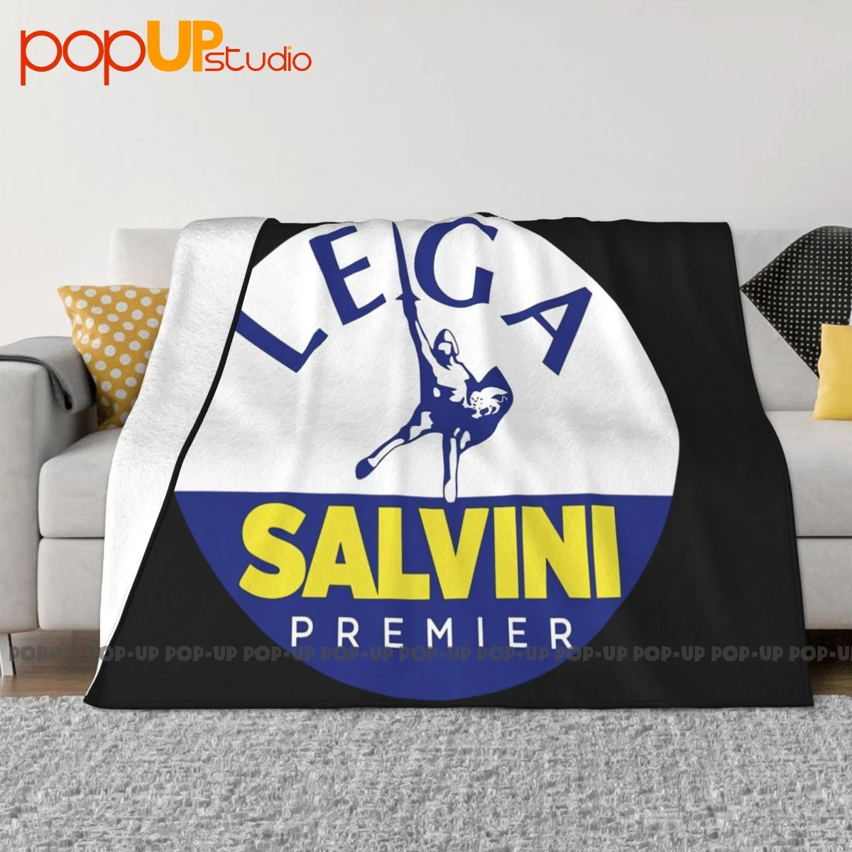 Lega Salvini Premier Logo Italy Italia Blanket Thick For Bed Dust Cover Skin Friendly For Sofa Bedroom