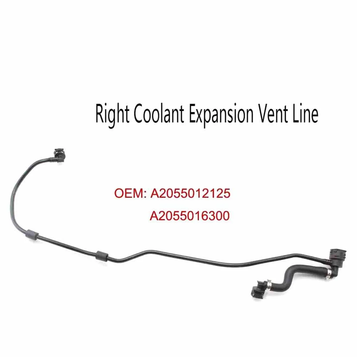 Right Coolant Expansion Vent Line Engine Coolant Hose for Mercedes-Benz C-Class W205 2.2 2.0 2.5 A2055016300