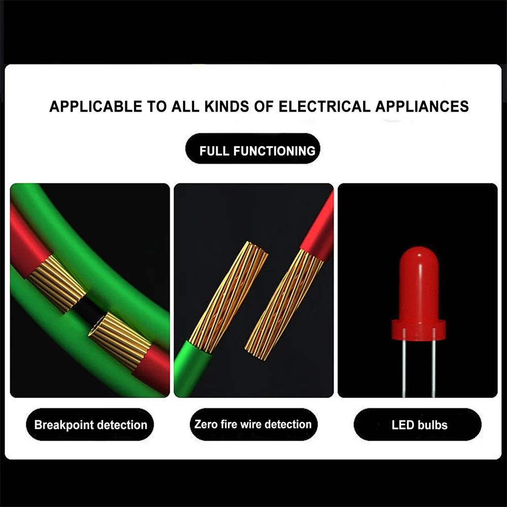 AC/DC 70-250V Cảm Ứng Bút Thử Điện Bút Tua Vít Đầu Đo Ánh Sáng Bút Thử Điện Áp Bút Thử Điện dòng Dò