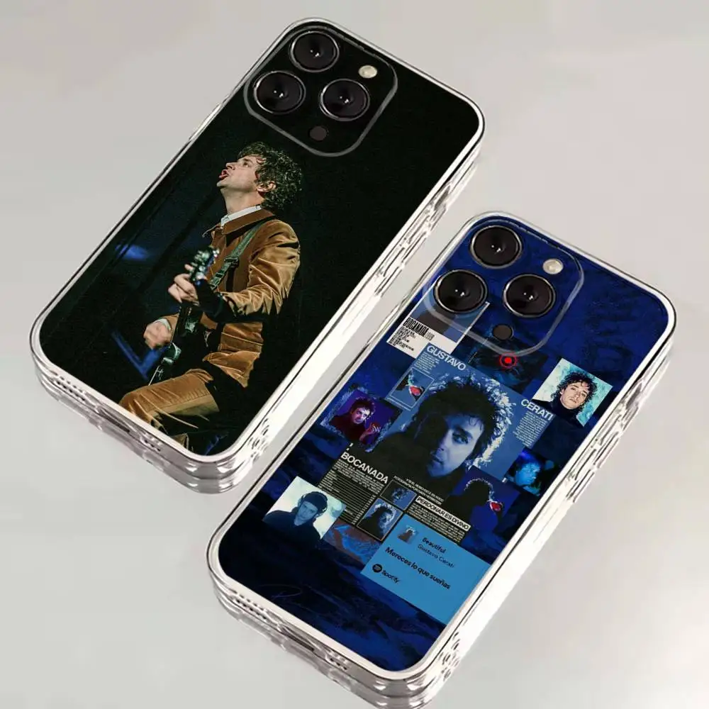 

G-Gustavo Cerati Phone Case For iPhone 16,15,14,13,12,11,17 Pro,Max,Plus,X,XS,XR,SE,Mini Transparent Soft Cover
