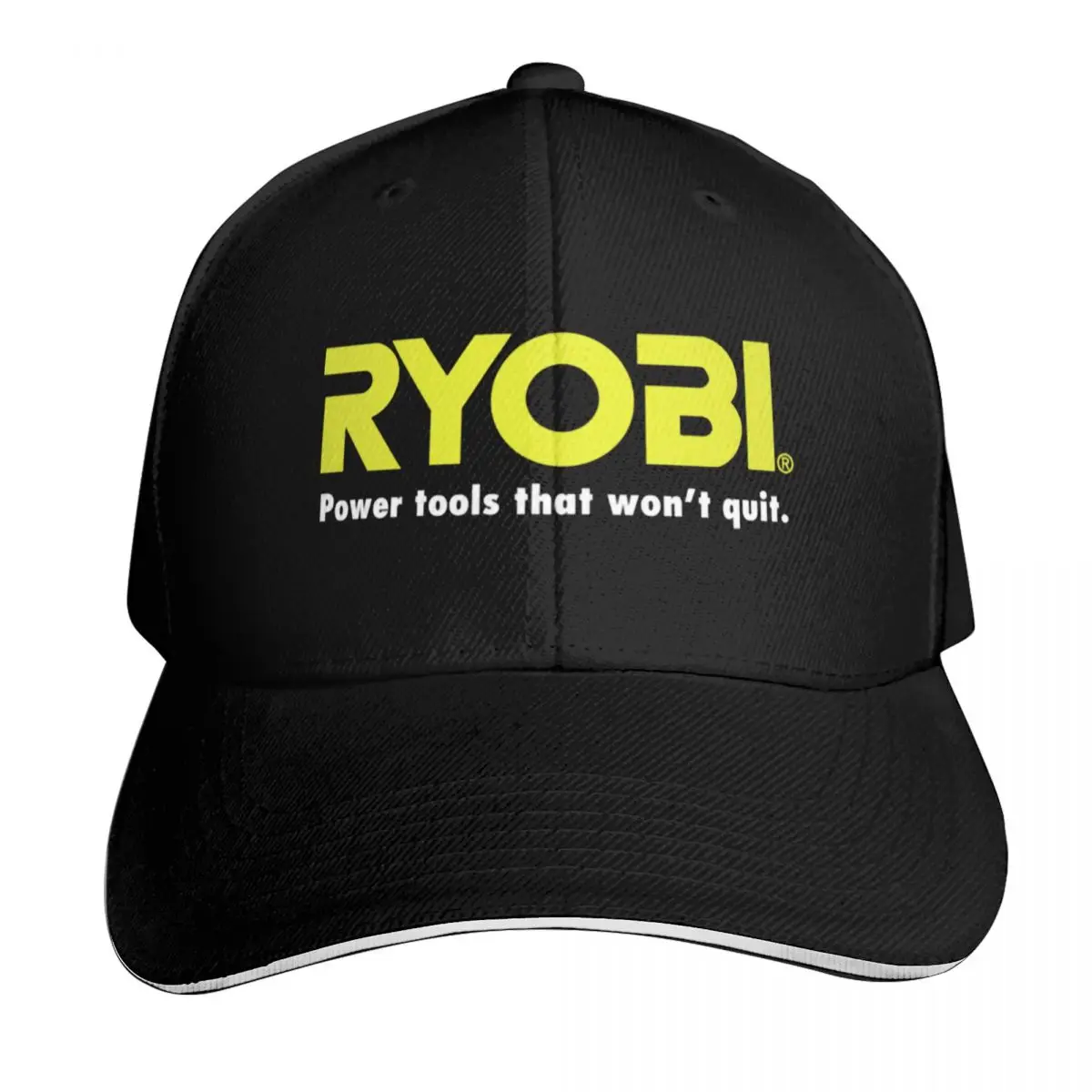 POWER TOOLS RYOBI LOGO Baseball Cap Six Panel Structured Crown Sun Protection UPF 50+ Breathable Mesh Back