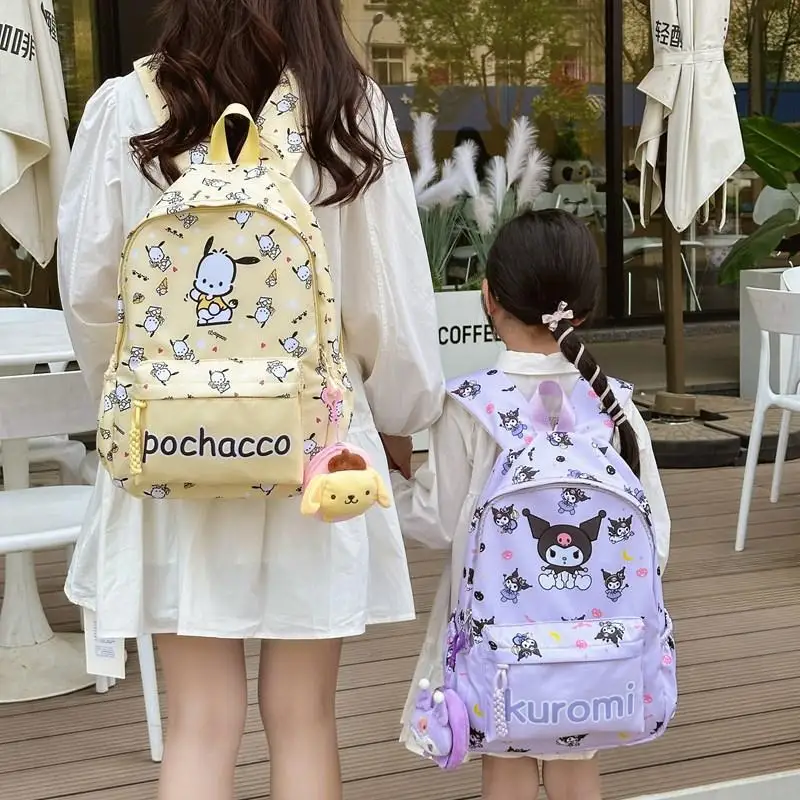 Sanrio Hello Kitty Large Capacity Storage Bag Kuromi My Melody Pochacco High School Student Fashion Breathable Cartoon Backpack