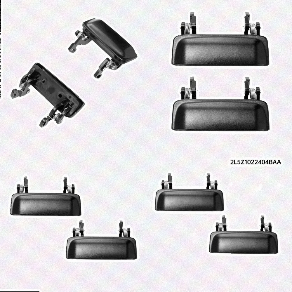 Front Door Latch Exterior Door Handle Black ABS Plastic Construction Black Finish Wear Resistant Fade Resistant