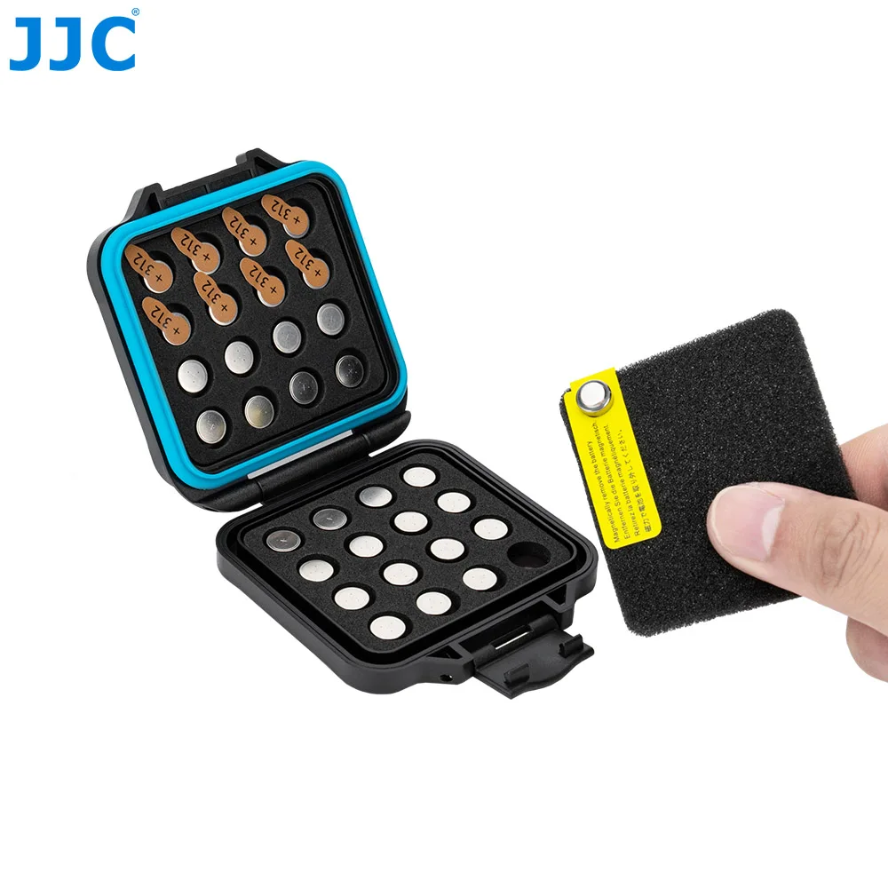 

JJC Small Mini Battery Magnetic Case Holder Storage For Coin Cell AG10 LR1130 P312 312 Size 312 PR41 ZA312 P10 Size 10 Batteries