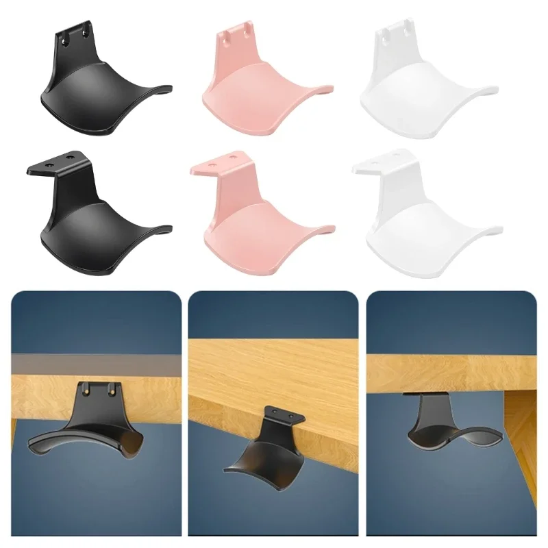 Wall Mount Headphones Stand Holder Space Saving Headphones Hanger Holder Under Desk Hook Headset Clamps Hanger PC/GAMES Accessor