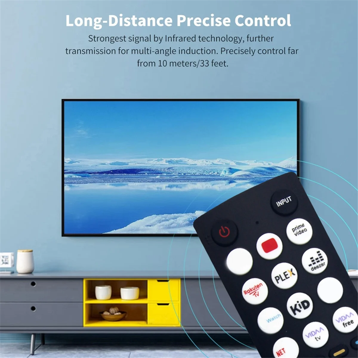 เปลี่ยน ERF3A86 รีโมทคอนโทรลสําหรับ Hisense Smart LED LCD TV รีโมทคอนโทรลไม่มีเสียง