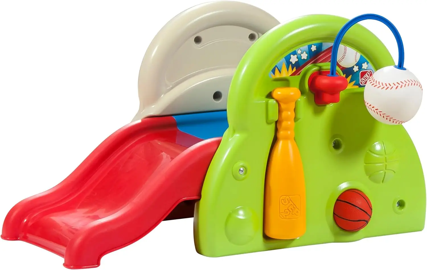 

Toddler Sports Activity Center with Slide, Bat & Balls for Indoor/Outdoor Play, Durable Plastic for Ages 1+