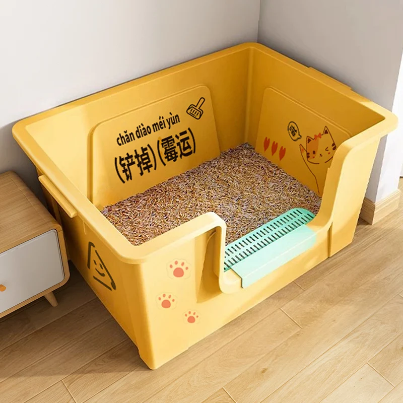 Cat litter box oversized cat litter box anti...