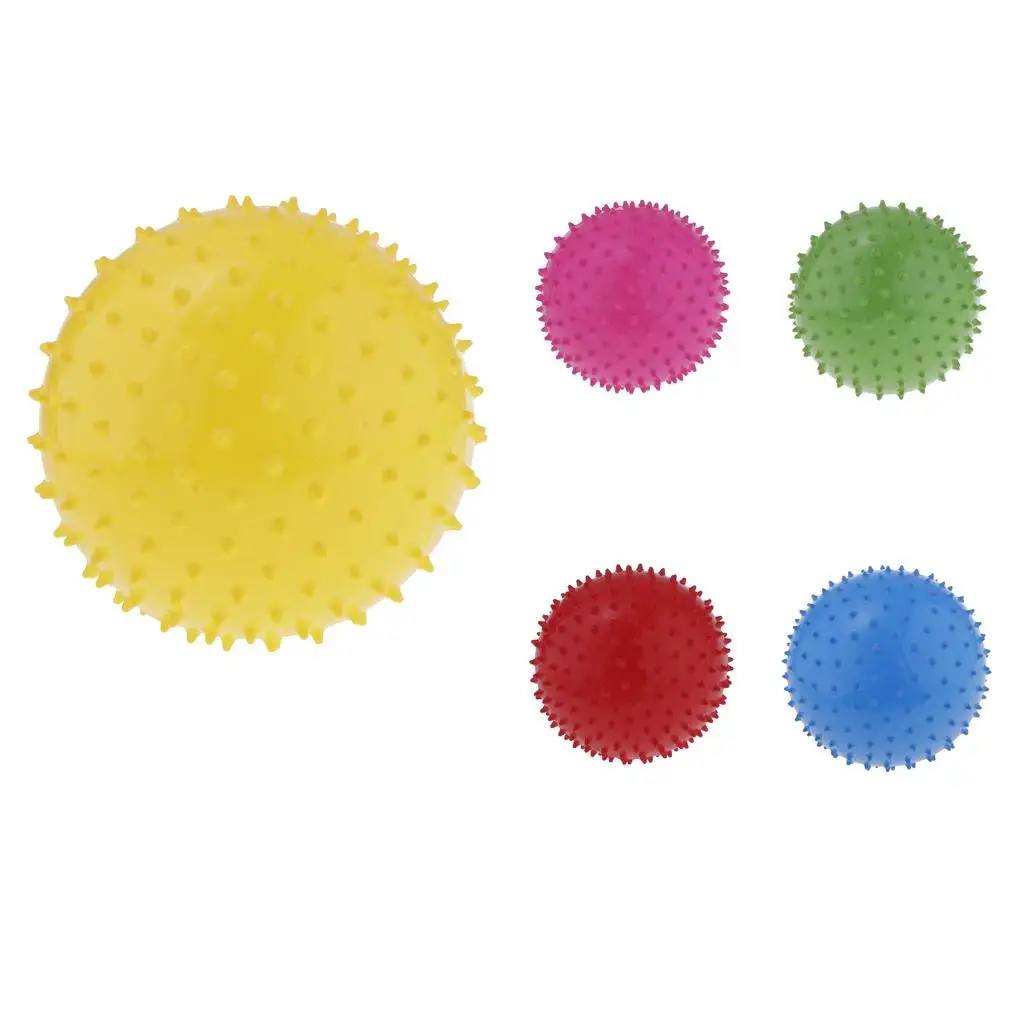 Spiky Knobby Bouncy Ball Toy Soft PVC Sensory Massage Ball for Kids Outdoor Indoor Activity