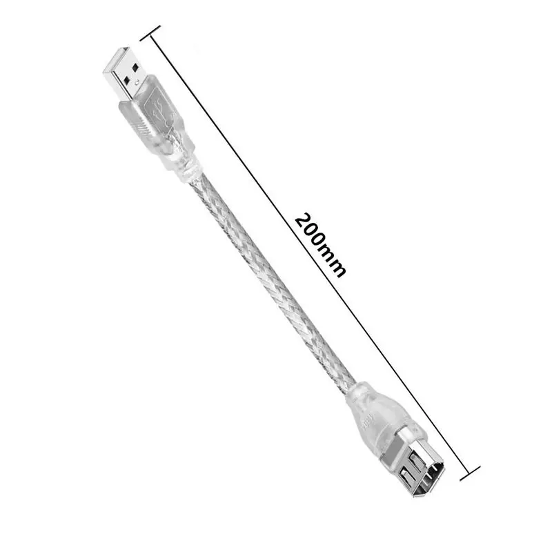0.2m Standard IEEE 1394 Firewire 6P 9P 4P USB Digital Camera Firewire Medical Device Adapter Cable Transparent White