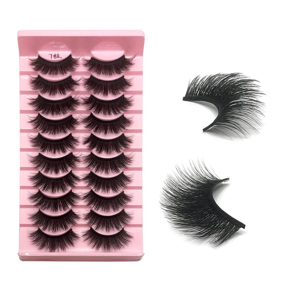 5/7/10 pares cílios russos 3d cílios reutilizáveis fofos extensões de cílios postiços fofos grande curva 3d para maquiagem dramática dos olhos
