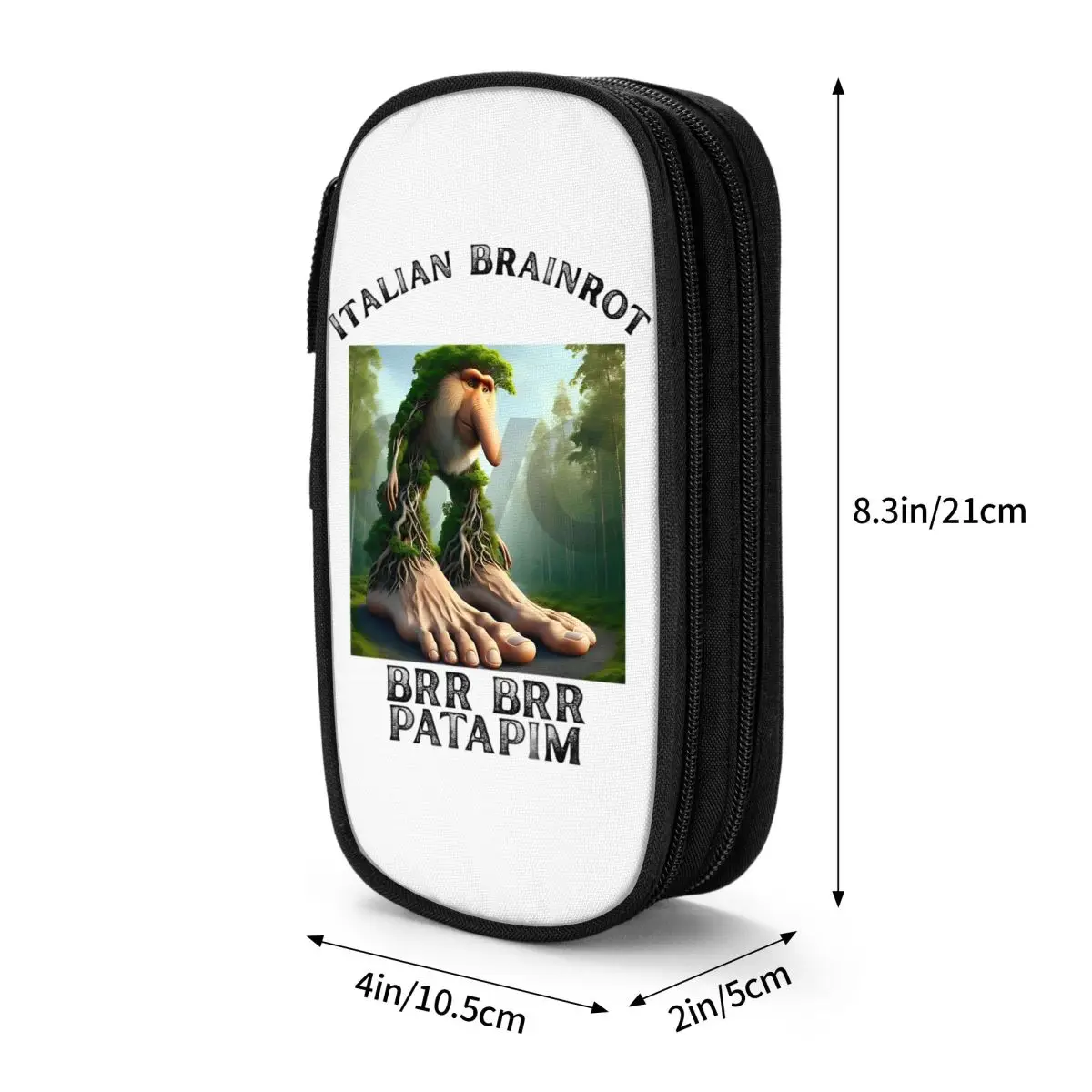 الإيطالية Brainrot Brr Brr Patapim مقلمة الإبداعية ميمي حامل قلم حقيبة فتاة صبي كبير اللوازم المدرسية هدية قلم رصاص الحقيبة #6