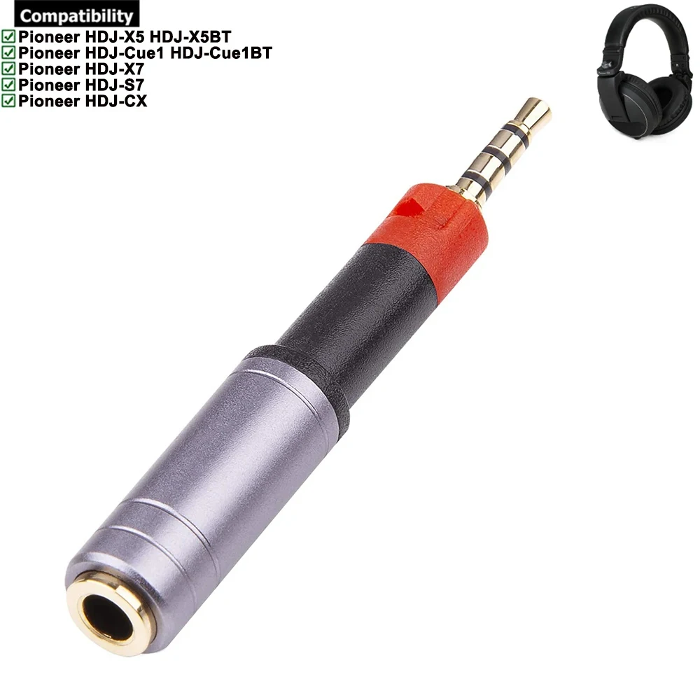 2.5mm to 3.5mm Female Metal Adapter Jack Connector For Pioneer DJ HDJ-X5 HDJ-X7 HDJ-S7 HDJ-CX HDJ-Cue1 Headphones