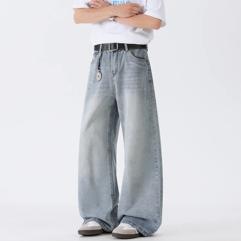 

Мужские джинсы American High Street Свободные прямые брюки длиной до пола