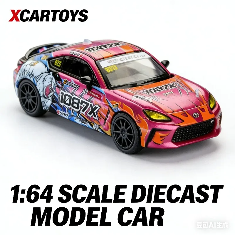 

XCARTOYS POPRACE 1/64 Toyota GR86 Realistic Static Alloy Car Model, Boys' Holiday Gift Toy Collection Decoration Item.