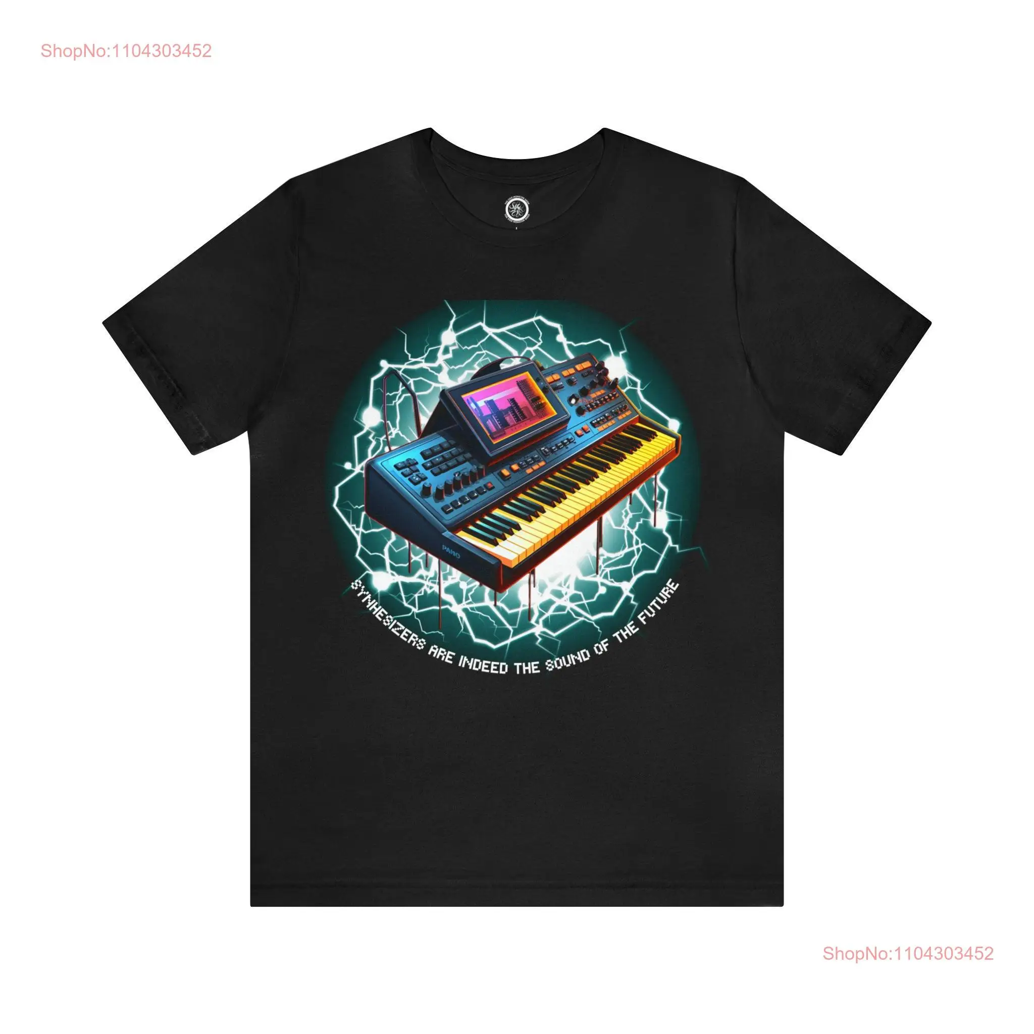 Analog Synthesizer T Shirt Synth Modular Lover Prog Rocker Print Keyboard Player s long or short sleeves