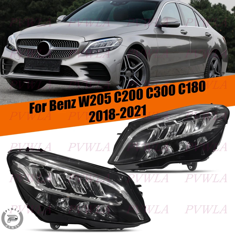 

LED Front HeadLamp For Mercedes-Benz W205 C160 C180 C200 C220 C300 2018 2019 2020 2021 Headlights DRL No Driver Board 2059065404