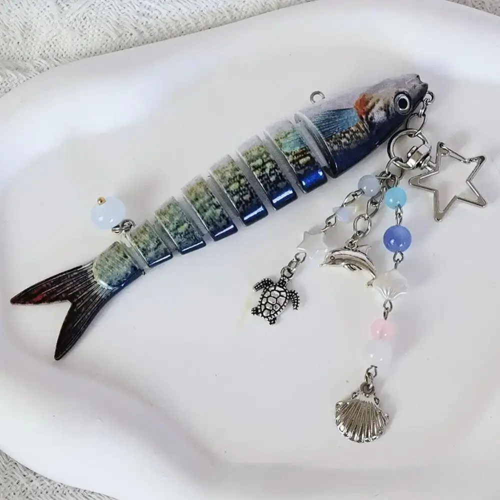 High-precision Handmade Fish Keychains Phone Lanyard Hanging Decor Artificial Fish Pendant Bag Charm Bionic Design
