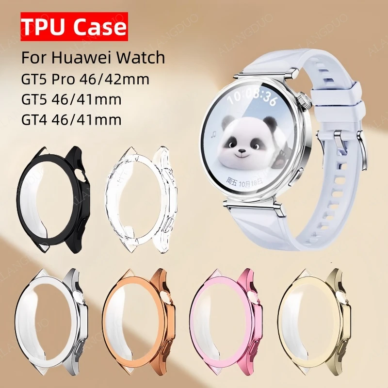 TPU Case For Huawei Watch GT5 46/41MM GT4 46/41MM GT5 Pro 46/42MM Electroplated Case For Huawei Watch GT 5/4 Soft Cover