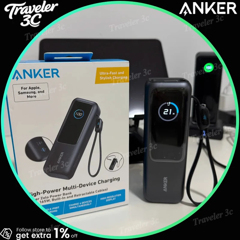 NEW Anker 165W Max Power Bank 25000mAh High Capacity Built-in and
