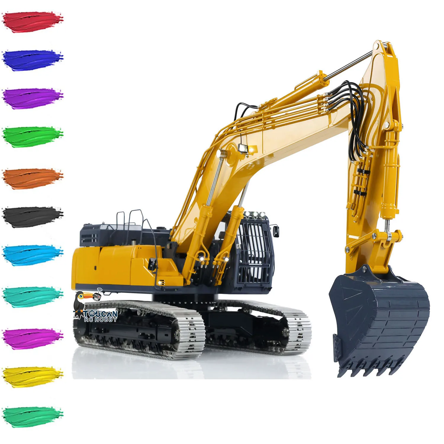 LESU SK500 1/14 RC Hydraulic Digger Metal Wireless Remote Control TOUCAN DIY Painted Finished Excavators Light Mahcine Trucks