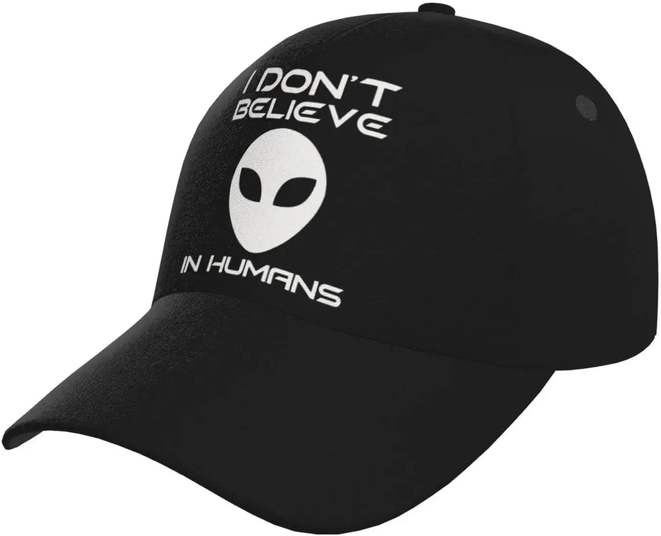 I Don't Believe in Humans Alien Fashion Curved Brim Baseball Cap –Retro Trucker Hat  Cotton Casual Outdoor Sun Hat Gift